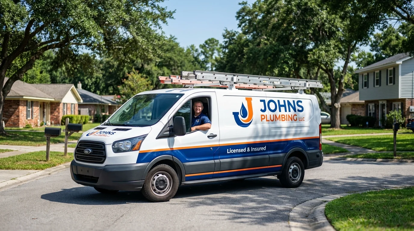 Johns Plumbing LLC service van in Casa Grande, AZ